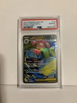 2025 POKEMON MEG EN-MEGA EVOLUTION ULTRA RARE #155 MEGA VENUSAUR EX PSA 10 - Image 3