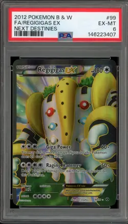 Pokemon Regigigas EX Next Destinies Full Art #99 PSA 6 - Image 1