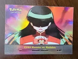 LP! 2000 Topps Pokemon TV #EP23 Haunter vs. Kadabra Rainbow Foil - Image 1