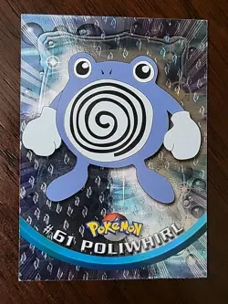 MP! Poliwhirl #61 FLAMES HOLO FOIL Rays Topps Pokemon Black Label - Image 1