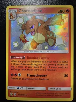 Pokemon TCG Charmeleon SV7/SV94 SM Hidden Fates Shiny Vault Shiny Holo Rare - Image 1