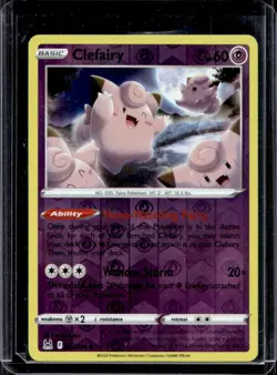 2022 Pokemon SWSH Lost Origin Clefairy Reverse Holo #062/196 - Image 1