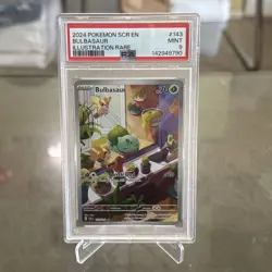 2024 POKEMON SCR EN-STELLAR CROWN ILLUSTRATION RARE #143 BULBASAUR PSA 9 - Image 1