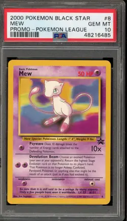Pokemon Mew Pokemon League Black Star Promo #8 PSA 10 Gem Mint - Image 1