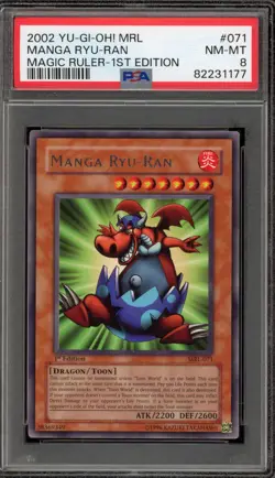 Yu-Gi-Oh! Manga Run-Ran Magic Ruler 1st Edition MRL-071 PSA 8 - Image 1