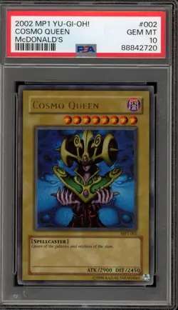 Yu-Gi-Oh! Cosmo Queen 2002 McDonald's Ultra Rare Promo MP1-002 PSA 10 Gem Mint - Image 1