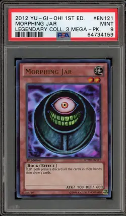 Yu-Gi-Oh! Morphing Jar Legendary Coll. 3 Mega Pk. 1st Ed LCYW-EN121 PSA 9 Mint - Image 1