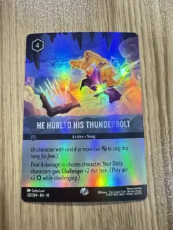 Disney Lorcana He Hurled His Thunderbolt (Epic) 222/204 Whispers in the Well NM - Image 1