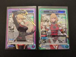 Union Arena SOLO LEVELING Cha Hae-in UE17BT/SLG-1-058 & 011 Super Rare SR - Image 1