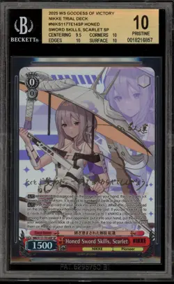 Weiss Schwarz Honed Sword Skills Scarlet NIKKE Trail Deck NIK/S117-TE14SP BGS 10 - Image 1