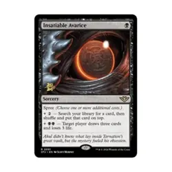 WOTC MtG Prerelease Promos Insatiable Avarice (R) (Foil) NM - Image 1