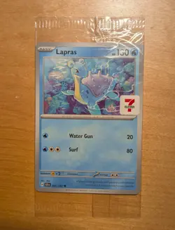LAPRAS 031/142 7 ELEVEN STAMPED EXCLUSIVE POKEMON SEALED STELLAR CROWN PROMO 711 - Image 1