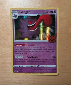 Pokemon Gengar TCG Stamped Card Halloween Trick or Trade, Holo Rare, 057/198 - Image 1