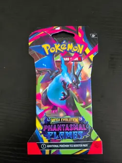 1x Pokemon Mega Evolution Phantasmal Flames Sleeved Booster Pack - Image 1