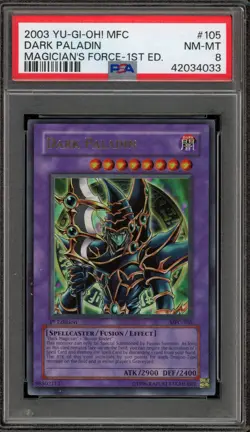 Yu-Gi-Oh! Dark Paladin Magician's Force 1st Edition Ultra Rare MFC-105 PSA 8 - Image 1