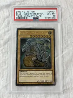 2013 Yugioh Kaiba Blue-Eyes White Dragon Ultimate Rare YSKR-EN001 PSA 10 - Image 1