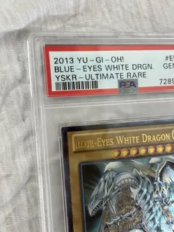 2013 Yugioh Kaiba Blue-Eyes White Dragon Ultimate Rare YSKR-EN001 PSA 10 - Image 2