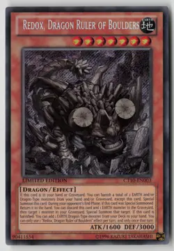 Yugioh Redox, Dragon Ruler of Boulders CT10-EN003 Limited Edition Secret Rare NM - Image 1
