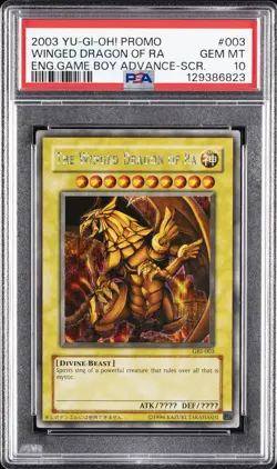 2003 YU-GI-OH! PROMO #003 THE WINGED DRAGON OF RA PSA 10 - Image 1