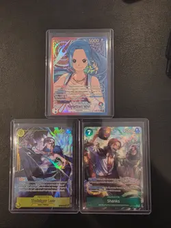 Lot Of 3 One Piece TCG English ALT ART (Shanks, Vivi and Law) - Image 1