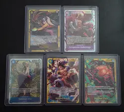 Lot Of 5 TCG One Piece English SEC and SR - Image 1
