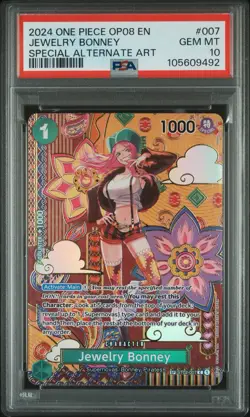 One Piece TCG Jewelry Bonney SP Alt Art PSA 10 - Image 1