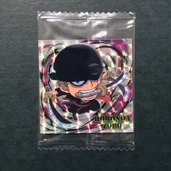 Y1984 Roronoa Zoro GR Prism Holo Japanese One Piece Wafer Sticker Sealed - Image 1