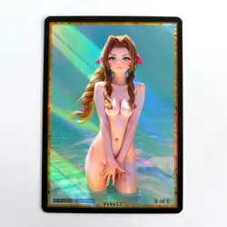 AERITH GAINSBOROUGH Waifu Anime Card LIMITED 1/1 Custom TCG Holo T14652 - Image 1