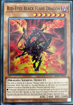 Red-Eyes Black Flare Dragon LDK2-ENJ02 Common Unlimited Edition YuGiOh TCG Card - Image 1