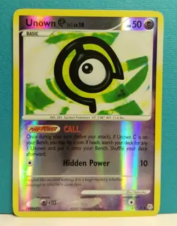 Unown C 67/130 Reverse Holo Diamond & Pearl Pokemon 2007 card - Image 1