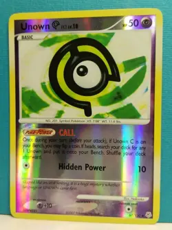 Unown C 67/130 Reverse Holo Diamond & Pearl Pokemon 2007 card - Image 3