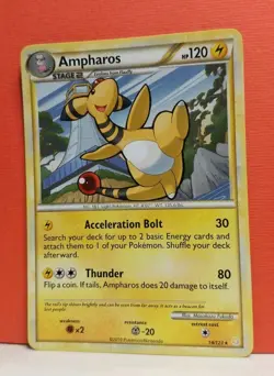 Ampharos 14/123 Regular Rare HeartGold SoulSilver: Pokemon Card Nintendo 2010 - Image 3