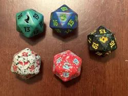 MTG Tarkir Dragonstorm 5 Die Spindown Set - Image 1