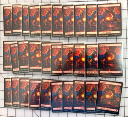 Dominaria United full art Foil MOUNTAIN x30 lp or better mtg I Combine Ship - Image 1