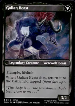 2025 Magic MTG Final Fantasy Vincent Valentine Galian Beast Rare #0125 - Image 2