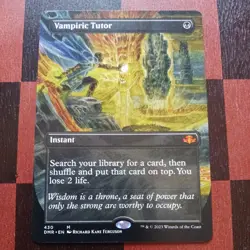 Mtg Vampiric Tutor LP/NM (Borderless) Dominaria Remastered Regular Mythic Rare - Image 1