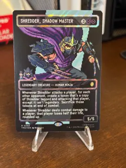 MTG: TMNT - Shredder, Shadow Master Borderless Surge Foil Commander Pixel -SP - Image 1
