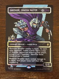 MTG: TMNT - Shredder, Shadow Master Borderless Surge Foil Commander Pixel -SP - Image 2