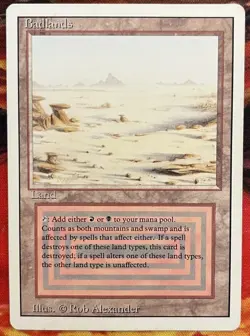 @Q@ MTG Revised 3rd Edition Badlands MP @Q@ - Image 1