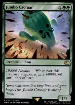 2025 Magic MTG Final Fantasy Jumbo Cactuar Rare #0191 - Image 1