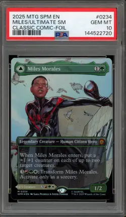 Magic MTG Miles Morales Ultimate Spider-Man Classic Comic Foil #0234 PSA 10 - Image 1