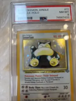 1999 Pokemon Jungle Holo Snorlax PSA 8 NM-MT - Image 2
