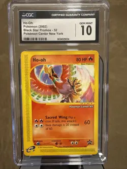 Pokemon Center NY Black Star Promo 2002 Ho-Oh #52 CGC 10 Gem Mint - Image 1