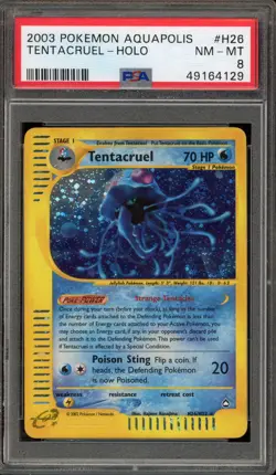 Pokemon Tentacruel Aquapolis Holo Rare #H26 PSA 8 - Image 1