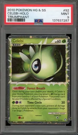 Pokemon Celebi Prime Triumphant Holo Ultra Rare #92 PSA 9 Mint - Image 1