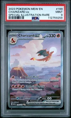 2023 Pokemon Mew 151 Charizard Ex #199 MINT PSA 9 Special Illustration Rare - Image 1