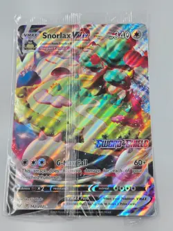 Pokemon Snorlax VMAX JUMBO Card 142/202 Gamestop Promo Sword & Shield NEW SEALED - Image 1