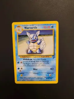 Wartortle 63/130 Base Set 2 Uncommon Vintage Pokemon Card WOTC TCG English LP - Image 3