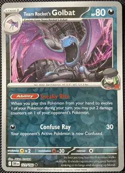 Team Rocket's Golbat 121/182 Sv10: Destined Rivals Reverse Holo - Pokemon Card - Image 1