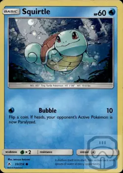 Squirtle 33/214 Cosmos Holo Unbroken Bonds Pokemon LP - Image 3